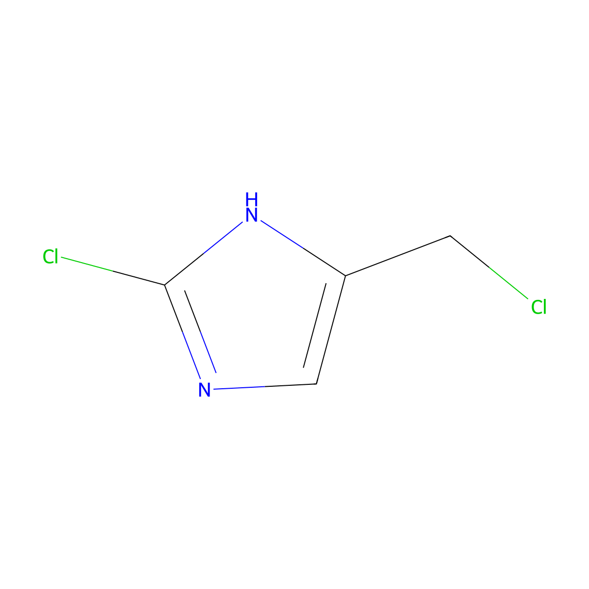 2-chloro-5-(chloromethyl)-1H-imidazole molecular structure, CAS 2803859-21-2