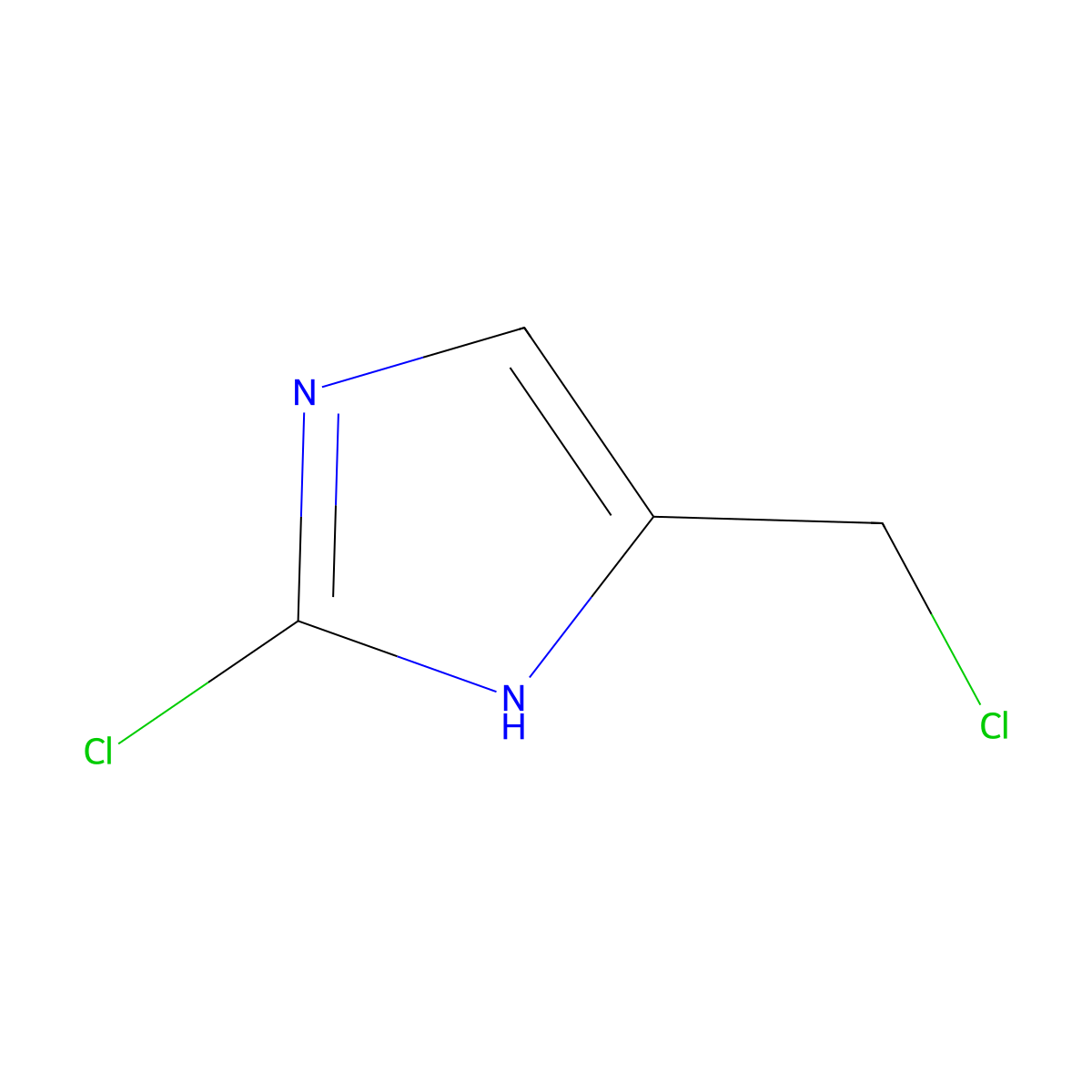 2-chloro-5-(chloromethyl)-1H-imidazole molecular structure, CAS 2803859-21-2