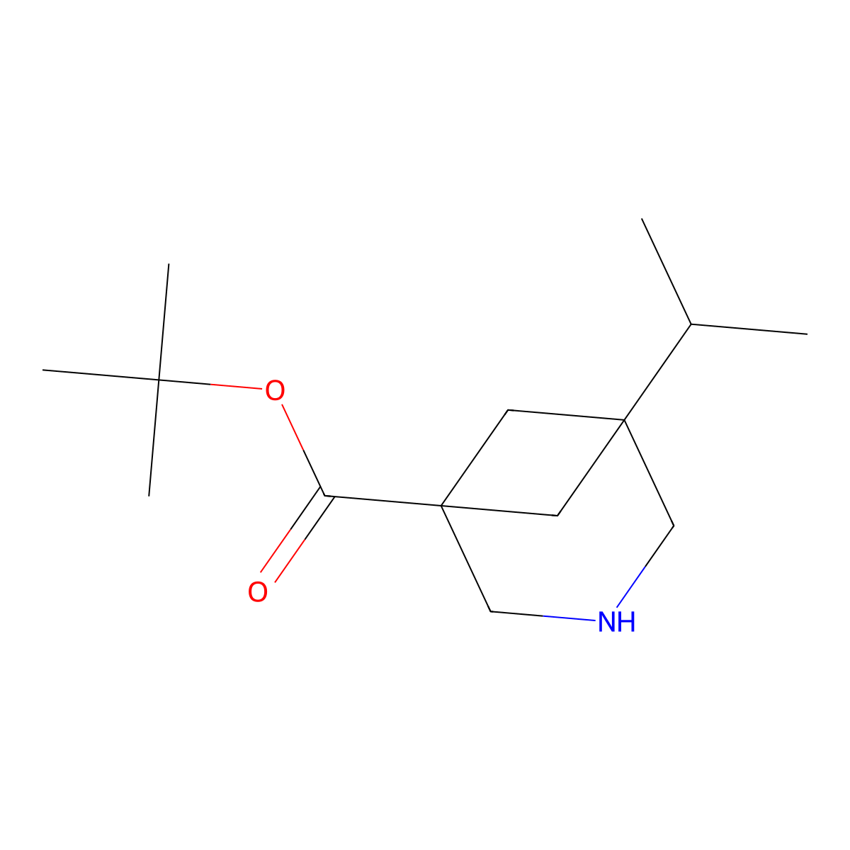 Tert-butyl 5-(propan-2-yl)-3-azabicyclo[3.1.1]heptane-1-carboxylate molecular structure, CAS 2803859-30-3