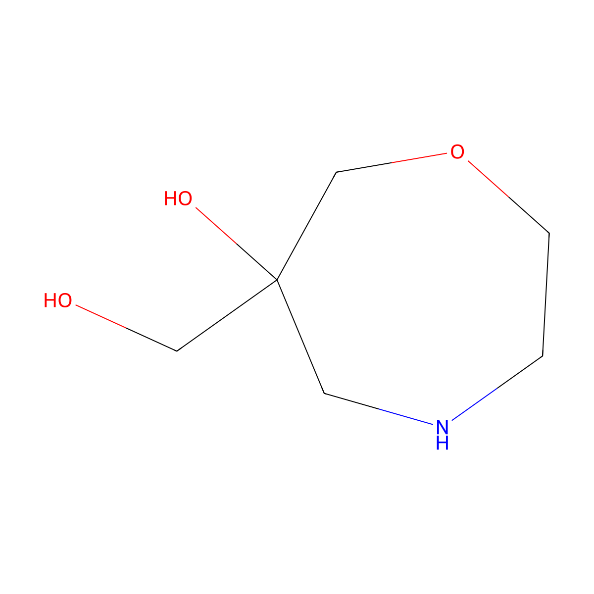 6-(Hydroxymethyl)-1,4-oxazepan-6-ol molecular structure, CAS 2803859-43-8