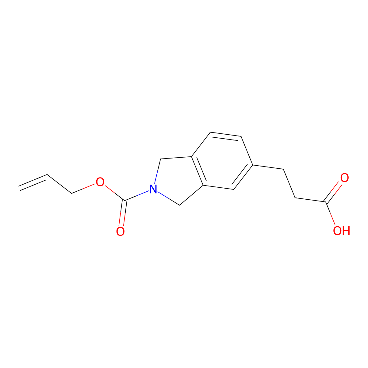 3-{2-[(prop-2-en-1-yloxy)carbonyl]-2,3-dihydro-1H-isoindol-5-yl}propanoic acid molecular structure, CAS 2803859-49-4