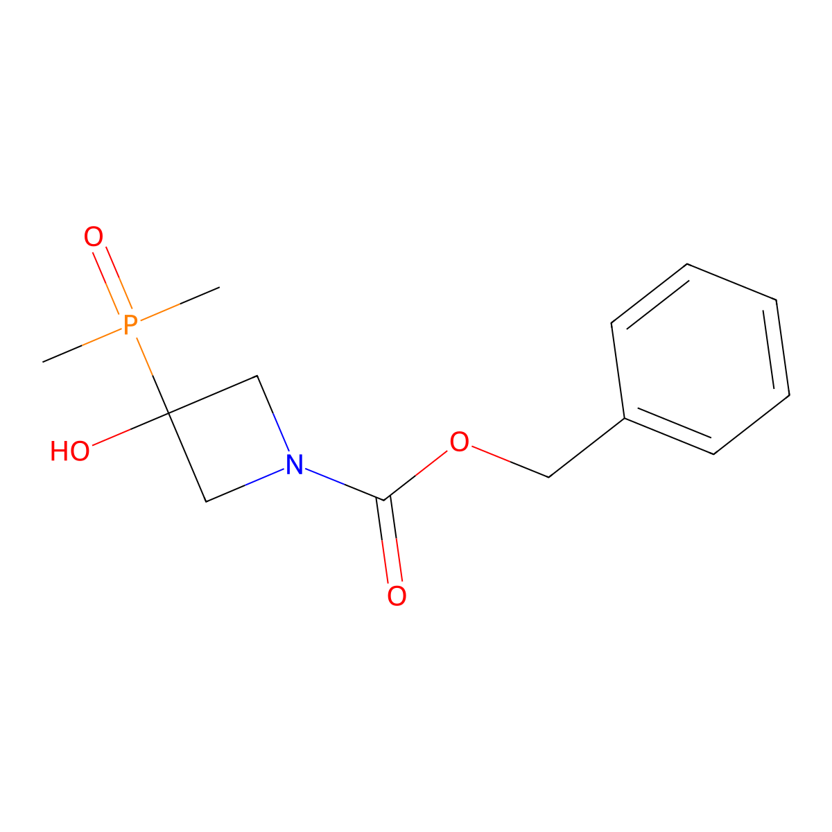 Benzyl 3-(dimethylphosphoryl)-3-hydroxyazetidine-1-carboxylate molecular structure, CAS 2803859-77-8