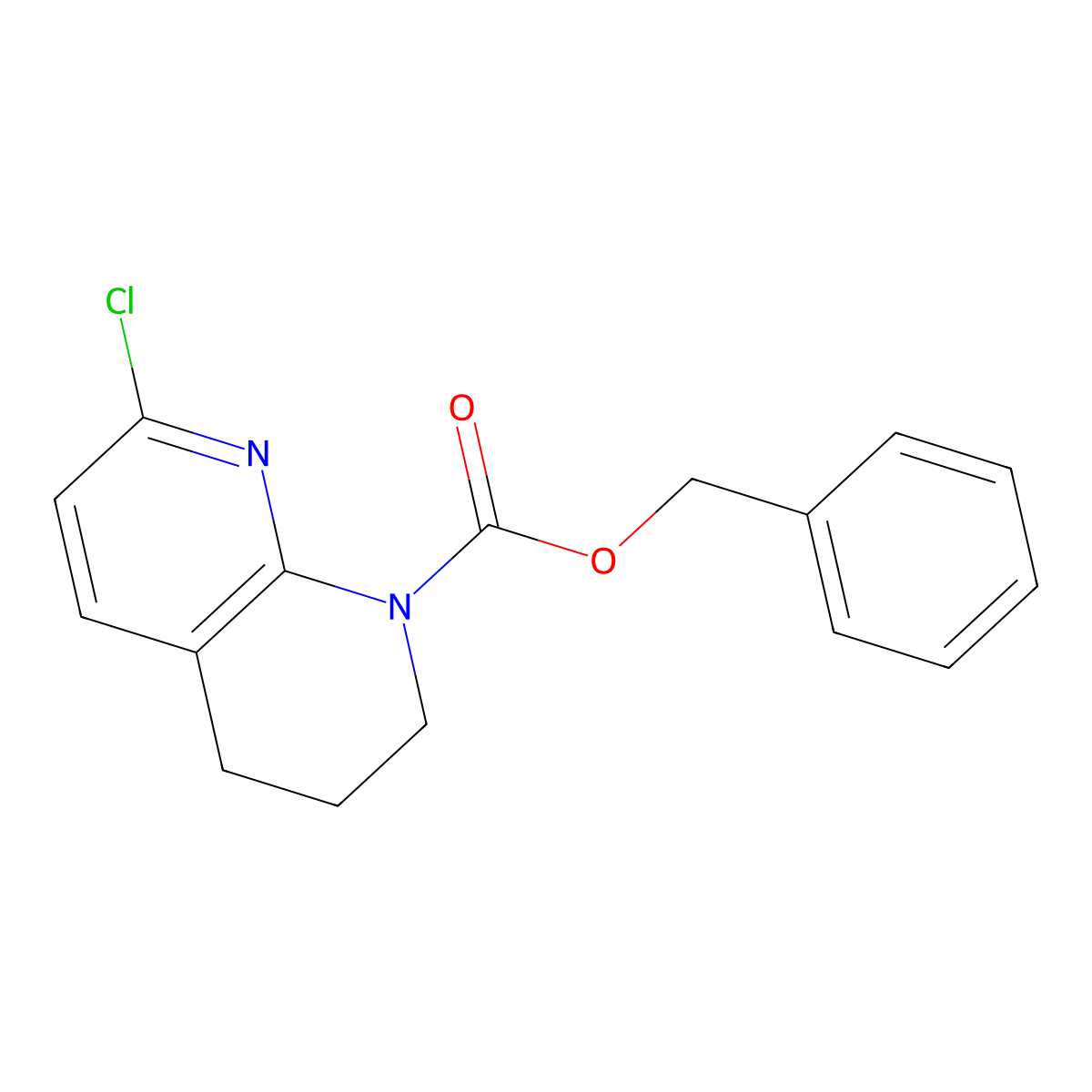Benzyl 7-chloro-1,2,3,4-tetrahydro-1,8-naphthyridine-1-carboxylate molecular structure, CAS 2803859-88-1