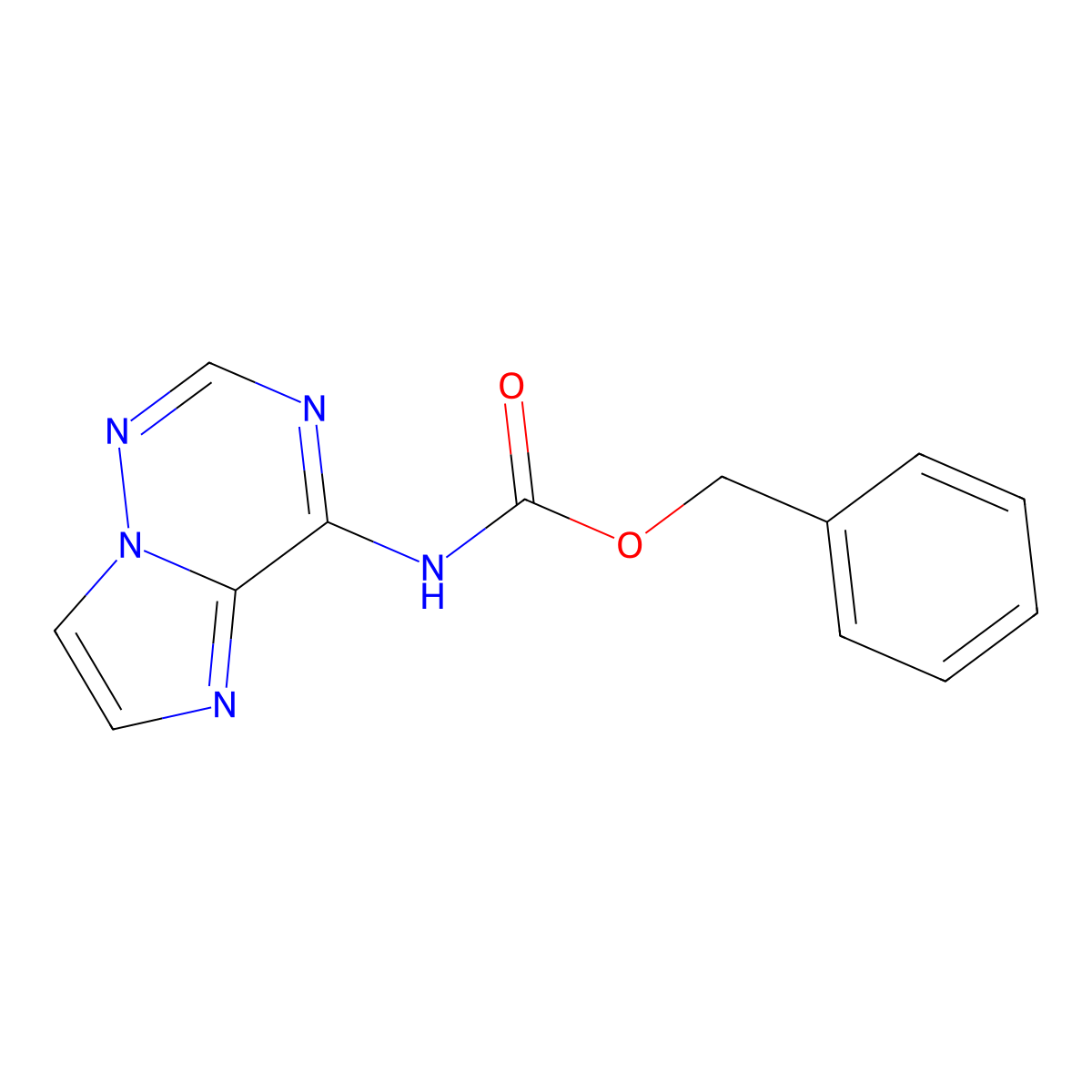 benzyl N-{imidazo[2,1-f][1,2,4]triazin-4-yl}carbamate molecular structure, CAS 2803859-93-8