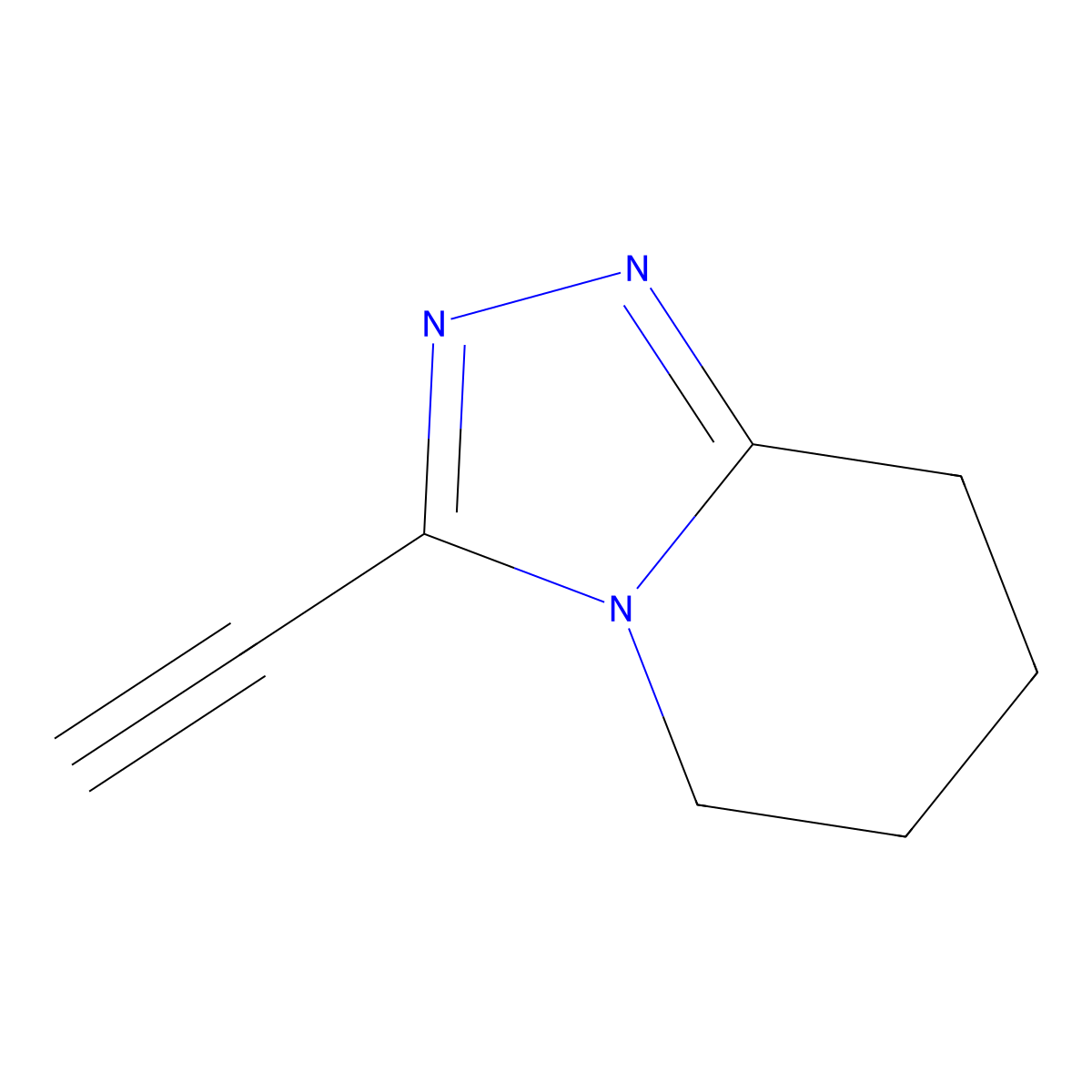 3-ethynyl-5H,6H,7H,8H-[1,2,4]triazolo[4,3-a]pyridine molecular structure, CAS 2803859-98-3