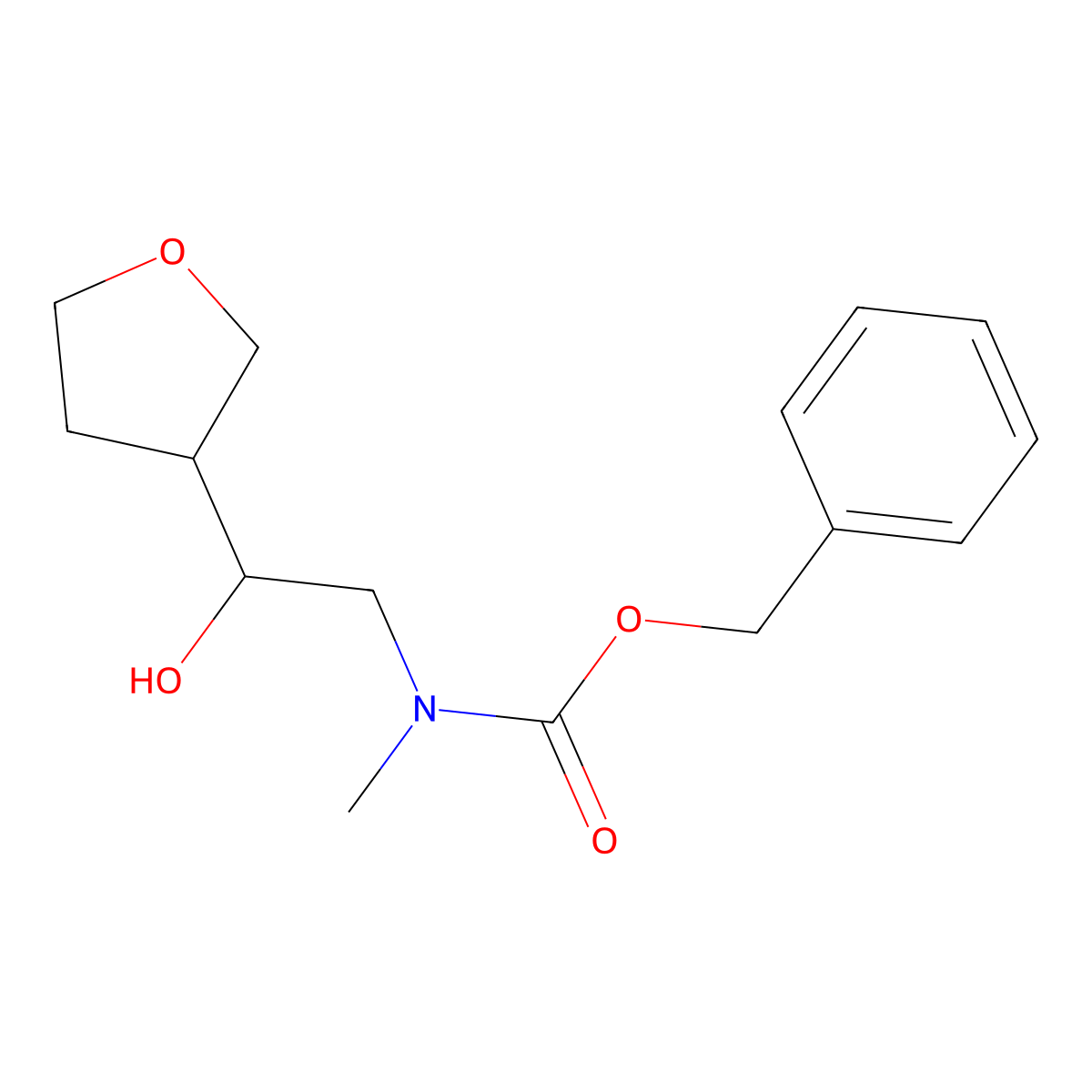benzyl N-[2-hydroxy-2-(oxolan-3-yl)ethyl]-N-methylcarbamate molecular structure, CAS 2803860-07-1