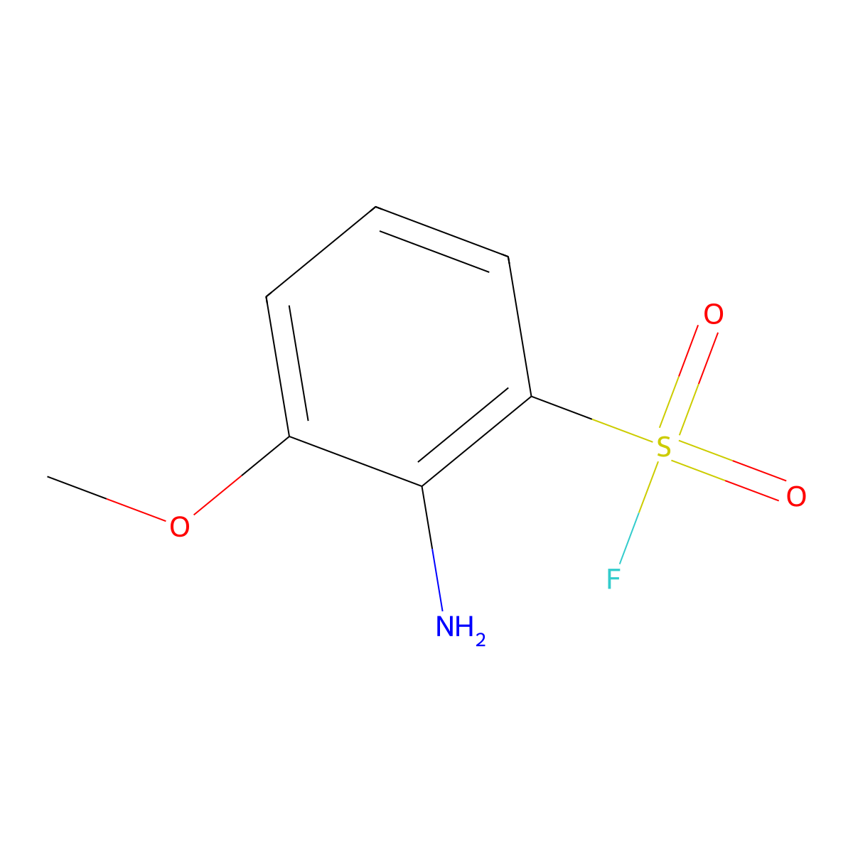 2-Amino-3-methoxybenzene-1-sulfonyl fluoride molecular structure, CAS 2803860-47-9