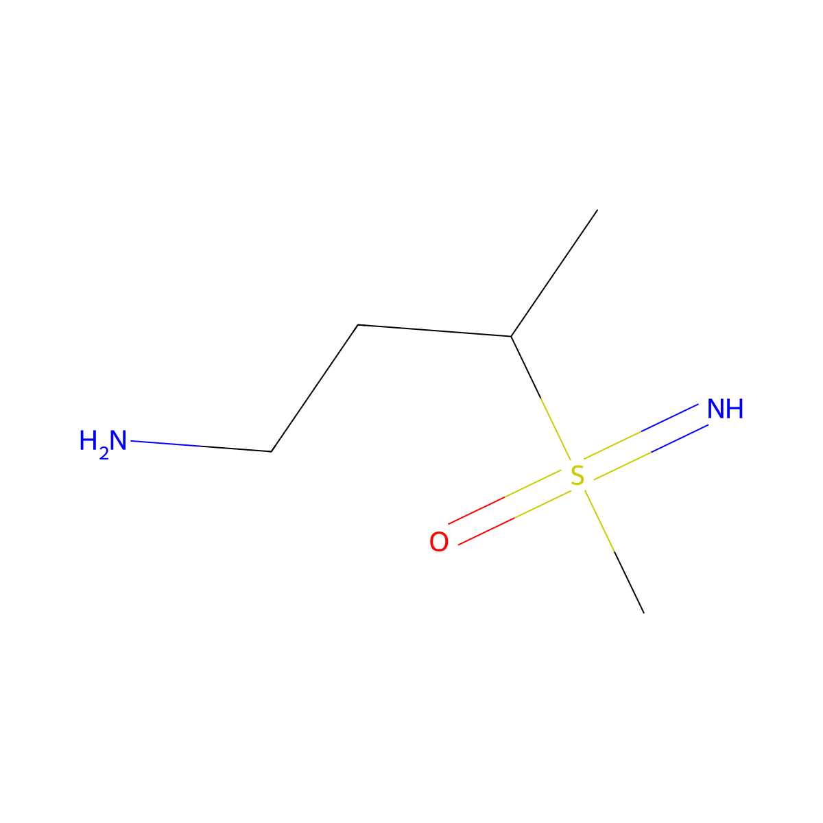 (4-Aminobutan-2-yl)(imino)methyl-lambda6-sulfanone molecular structure, CAS 2803860-61-7