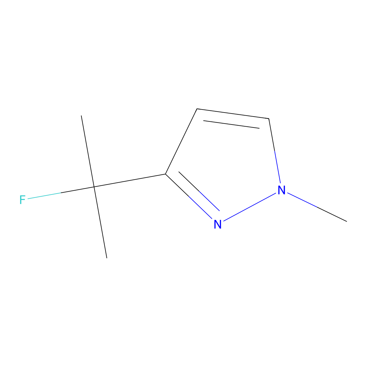 3-(2-fluoropropan-2-yl)-1-methyl-1H-pyrazole molecular structure, CAS 2803860-85-5