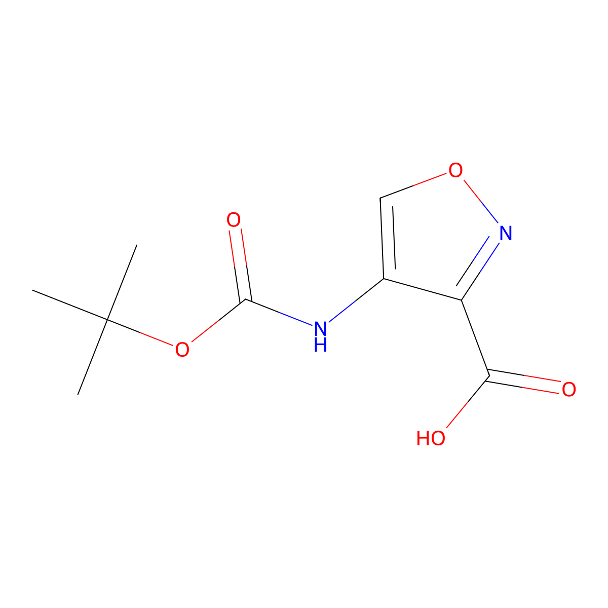 4-{[(Tert-butoxy)carbonyl]amino}-1,2-oxazole-3-carboxylic acid molecular structure, CAS 2803860-92-4