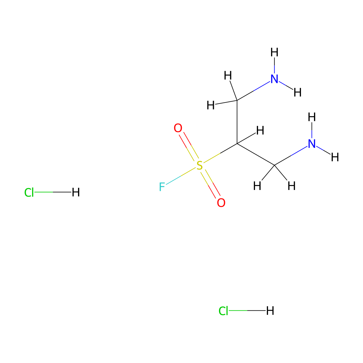 1,3-Diaminopropane-2-sulfonyl fluoride dihydrochloride molecular structure, CAS 2803861-14-3