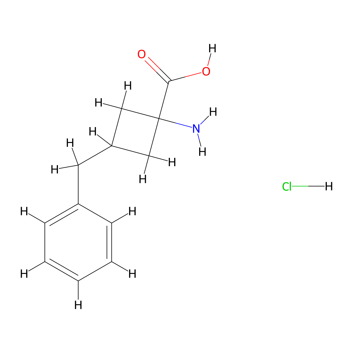 1-Amino-3-benzylcyclobutane-1-carboxylicacidhydrochloride molecular structure, CAS 2803861-16-5