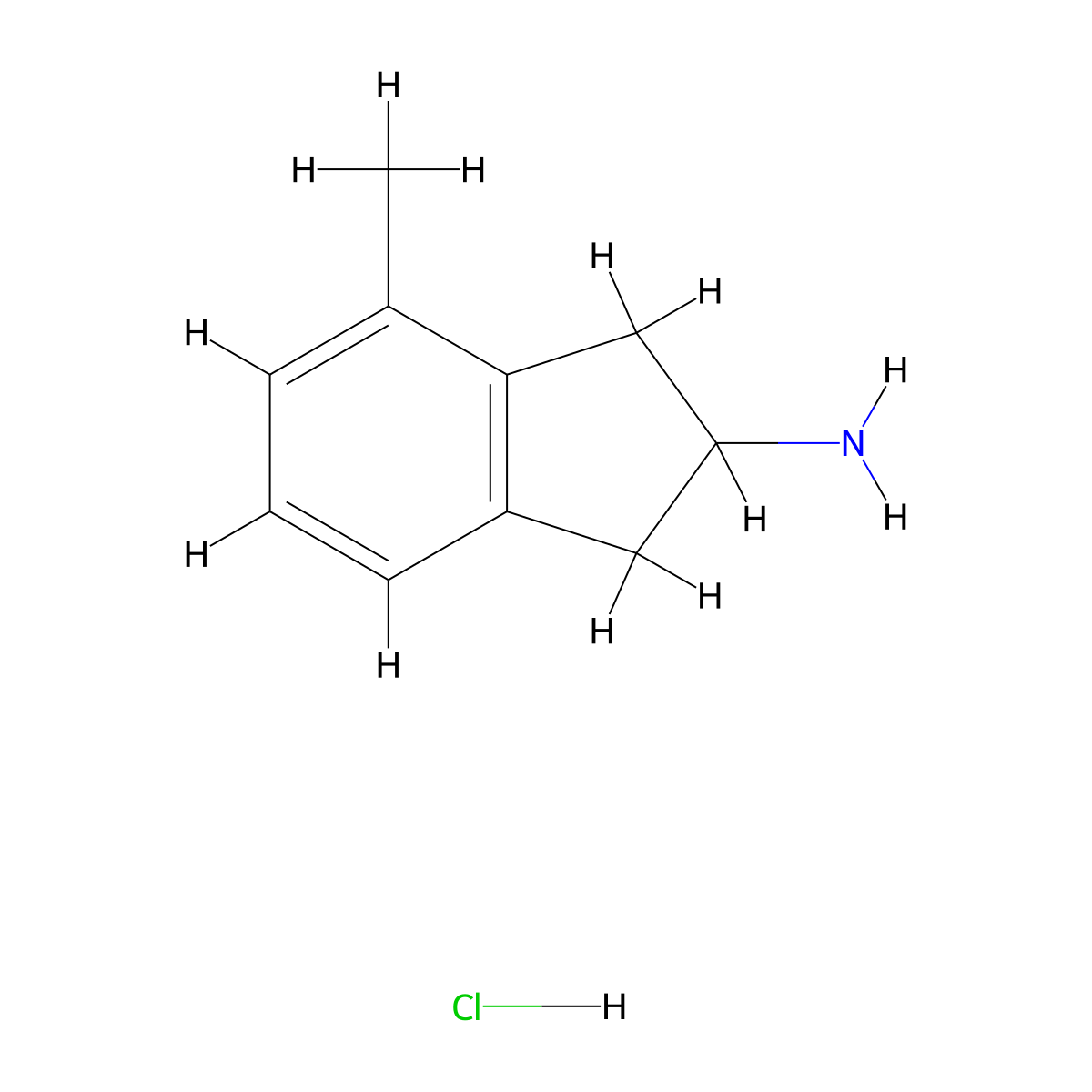 4-methyl-2,3-dihydro-1H-inden-2-aminehydrochloride molecular structure, CAS 2803861-24-5