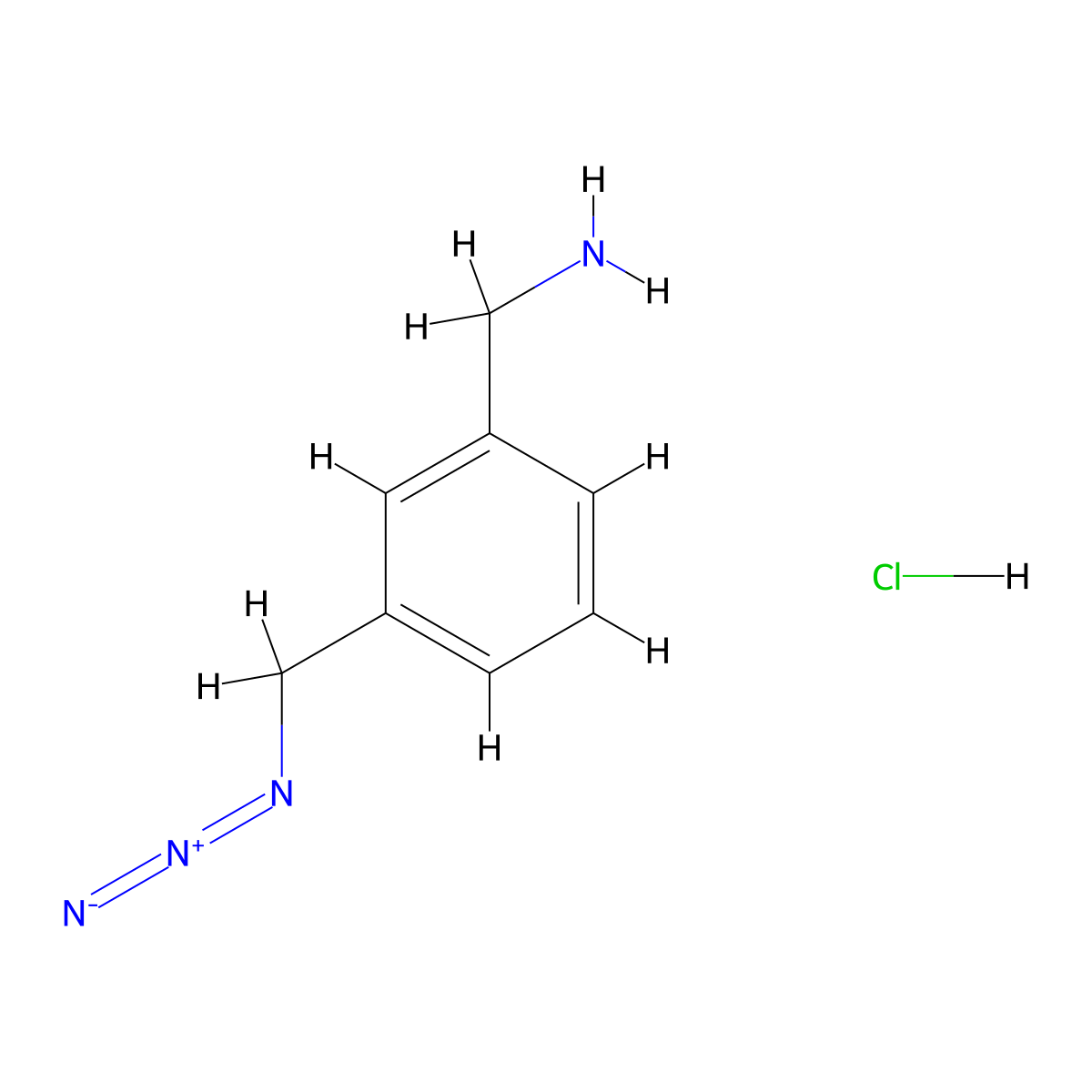 1-[3-(Azidomethyl)phenyl]methanaminehydrochloride molecular structure, CAS 2803861-26-7