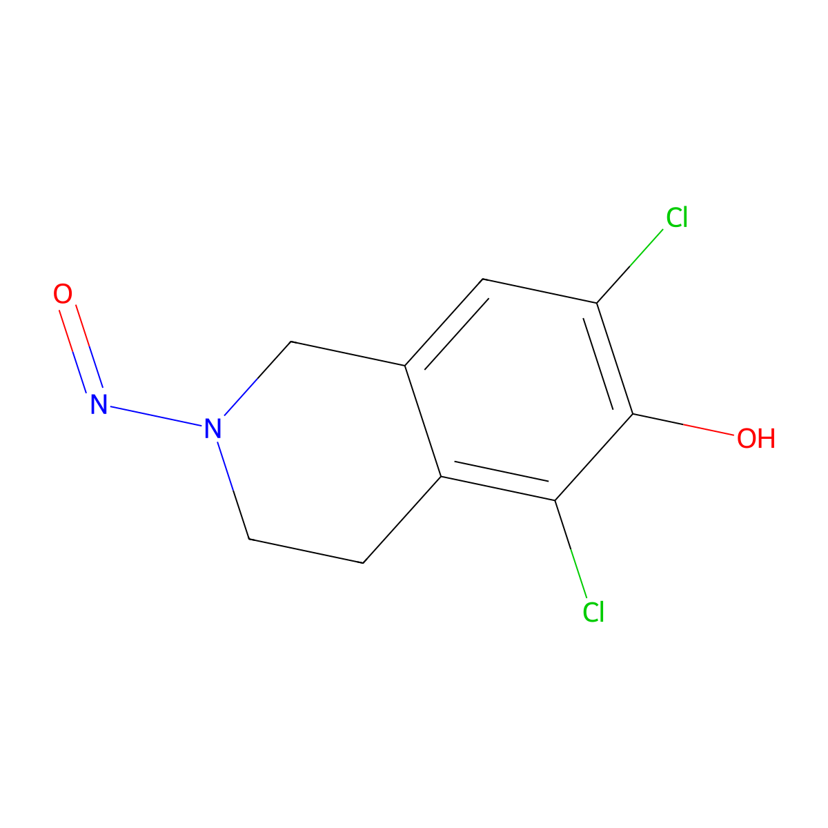 5,7-Dichloro-2-nitroso-1,2,3,4-tetrahydroisoquinolin-6-ol molecular structure, CAS 2803861-31-4