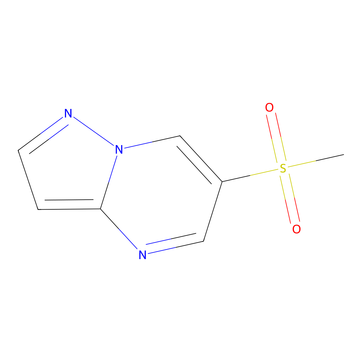 6-Methanesulfonylpyrazolo[1,5-a]pyrimidine molecular structure, CAS 2803861-34-7