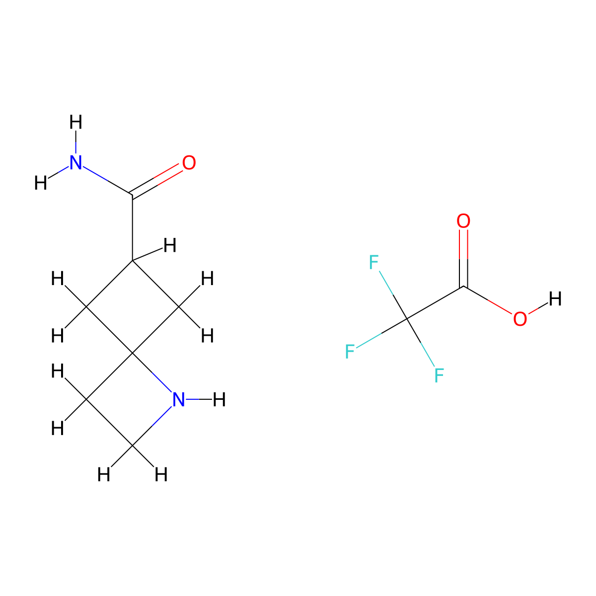 1-Azaspiro[3.3]heptane-6-carboxamide,trifluoroaceticacid molecular structure, CAS 2803861-46-1