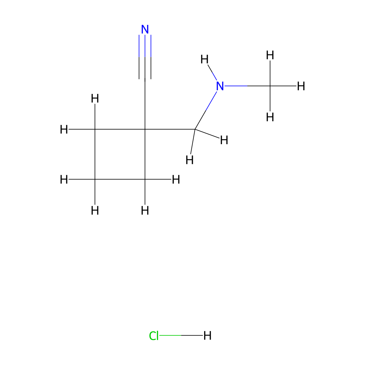1-[(Methylamino)methyl]cyclobutane-1-carbonitrilehydrochloride molecular structure, CAS 2803861-51-8
