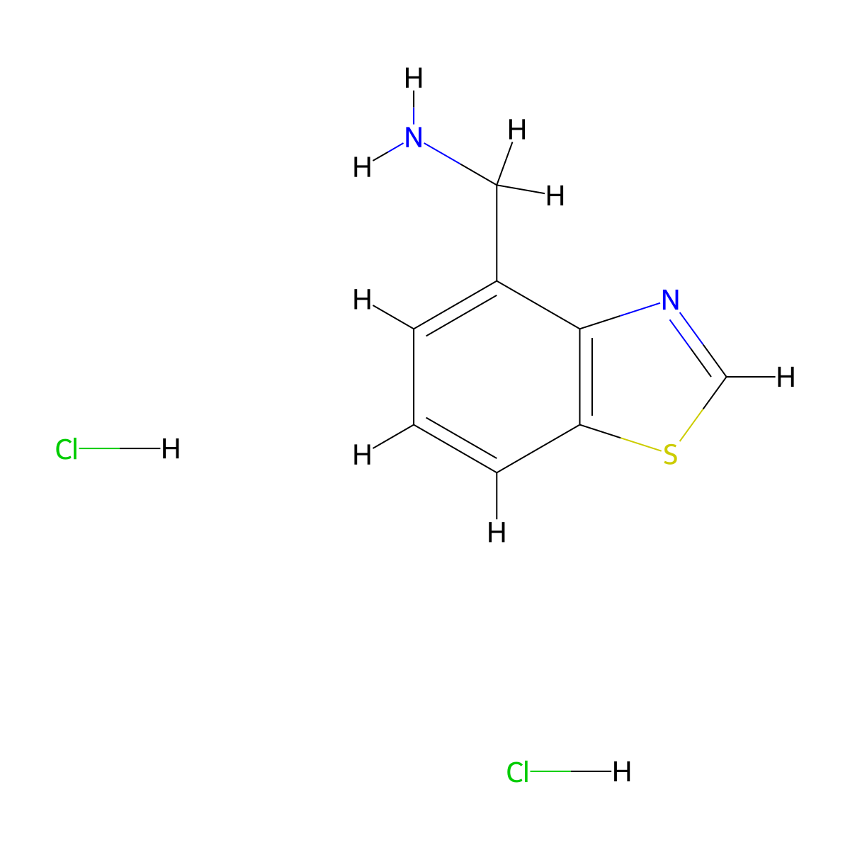 1-(1,3-Benzothiazol-4-yl)methanamine dihydrochloride molecular structure, CAS 2803861-54-1
