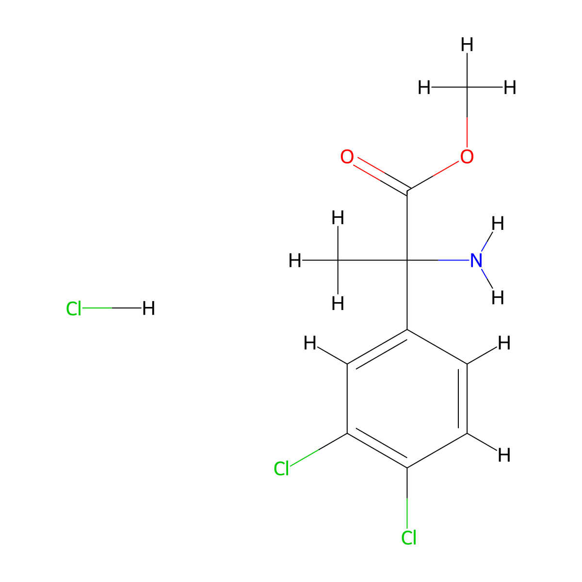 Methyl2-amino-2-(3,4-dichlorophenyl)propanoatehydrochloride molecular structure, CAS 2803861-62-1