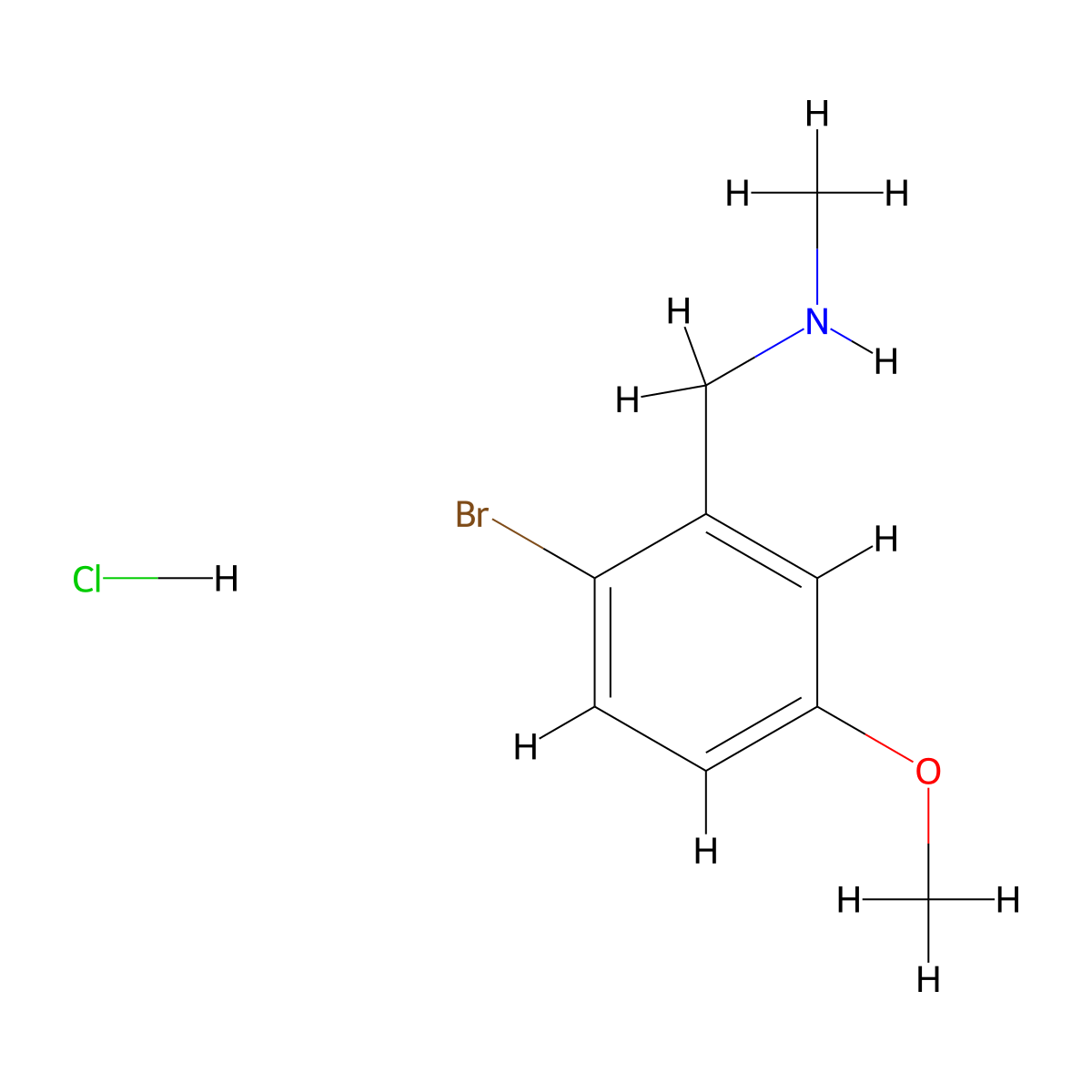 [(2-Bromo-5-methoxyphenyl)methyl](methyl)aminehydrochloride molecular structure, CAS 2803861-63-2