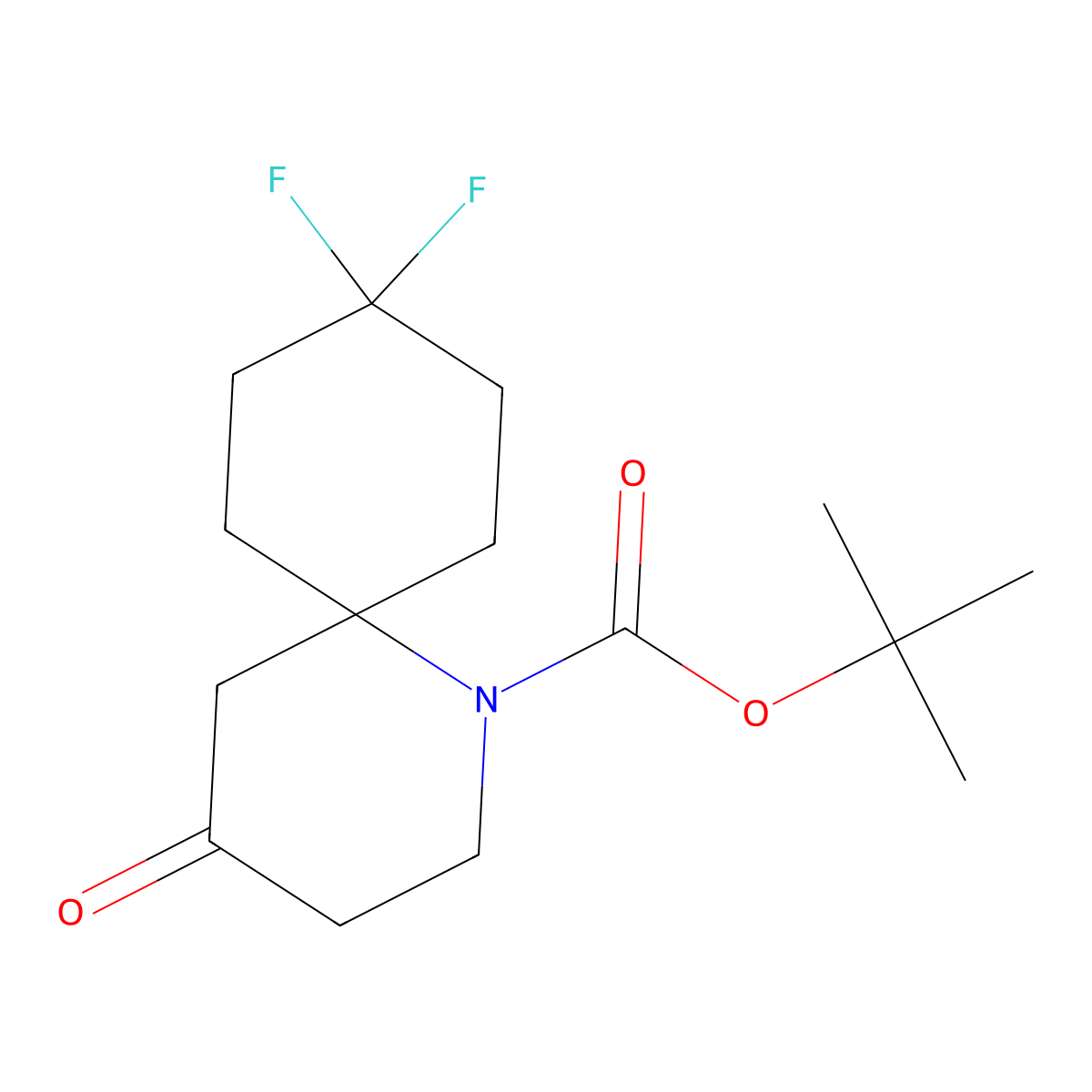 Tert-butyl9,9-difluoro-4-oxo-1-azaspiro[5.5]undecane-1-carboxylate molecular structure, CAS 2803861-64-3