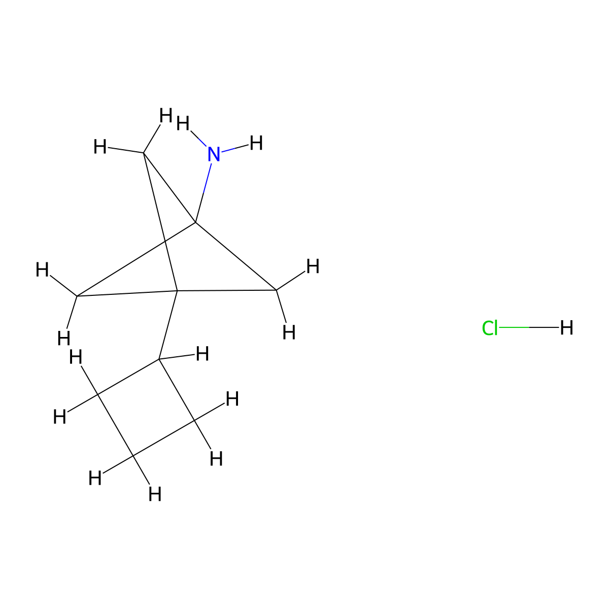 3-Cyclobutylbicyclo[1.1.1]pentan-1-amine hydrochloride molecular structure, CAS 2803861-67-6