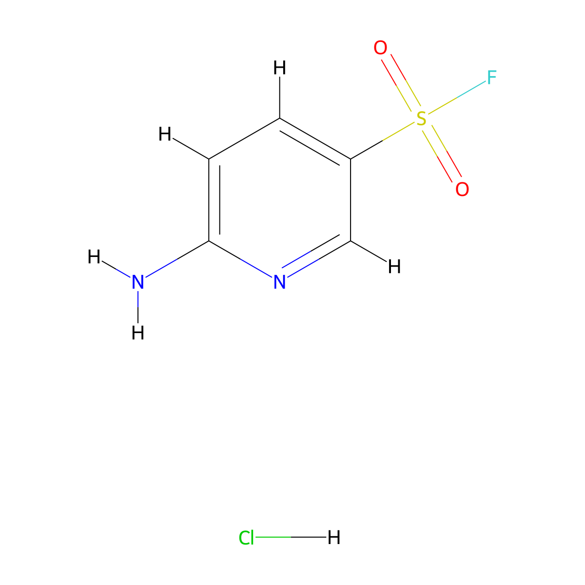 6-Aminopyridine-3-sulfonylfluoridehydrochloride molecular structure, CAS 2803861-71-2