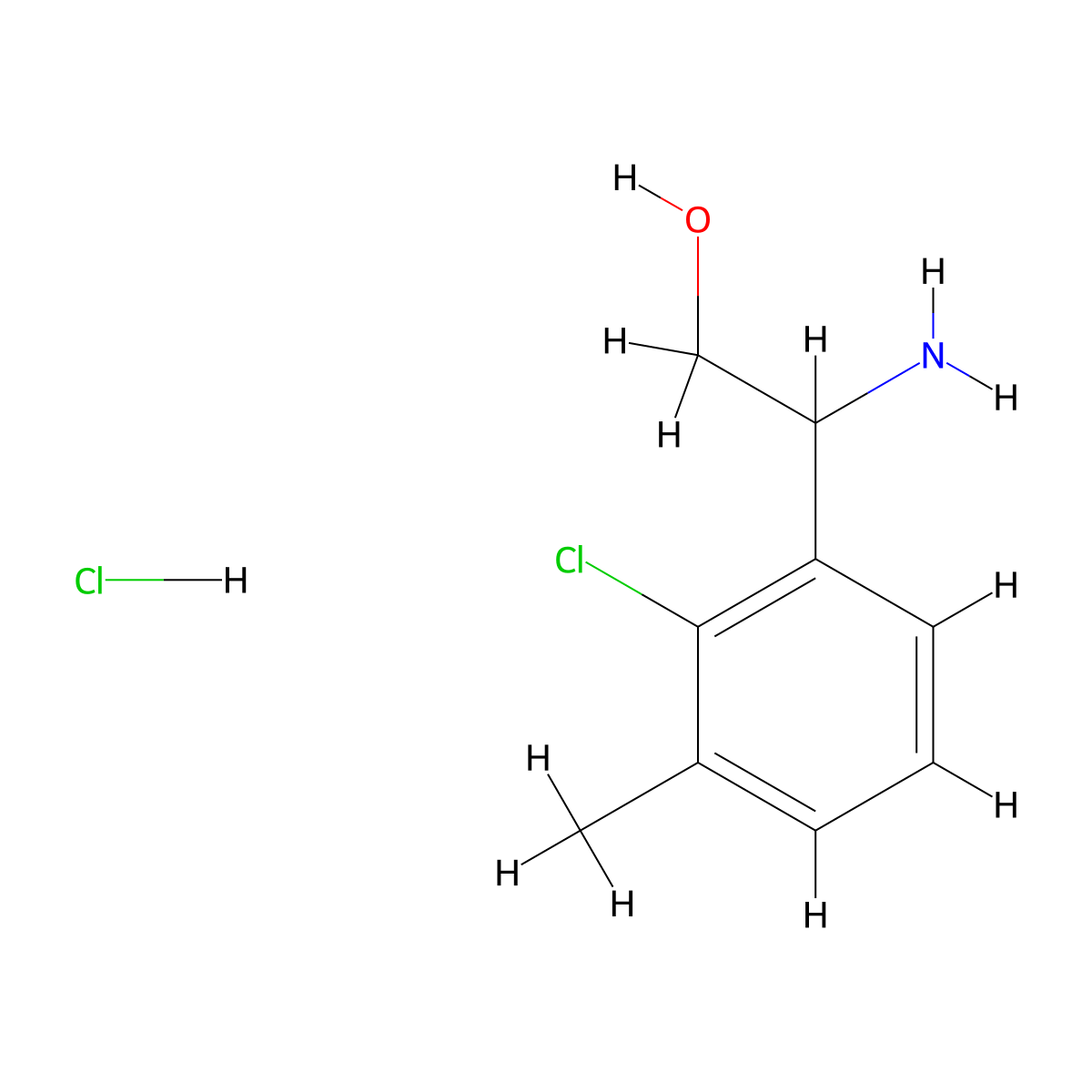 2-Amino-2-(2-chloro-3-methylphenyl)ethan-1-olhydrochloride molecular structure, CAS 2803861-77-8