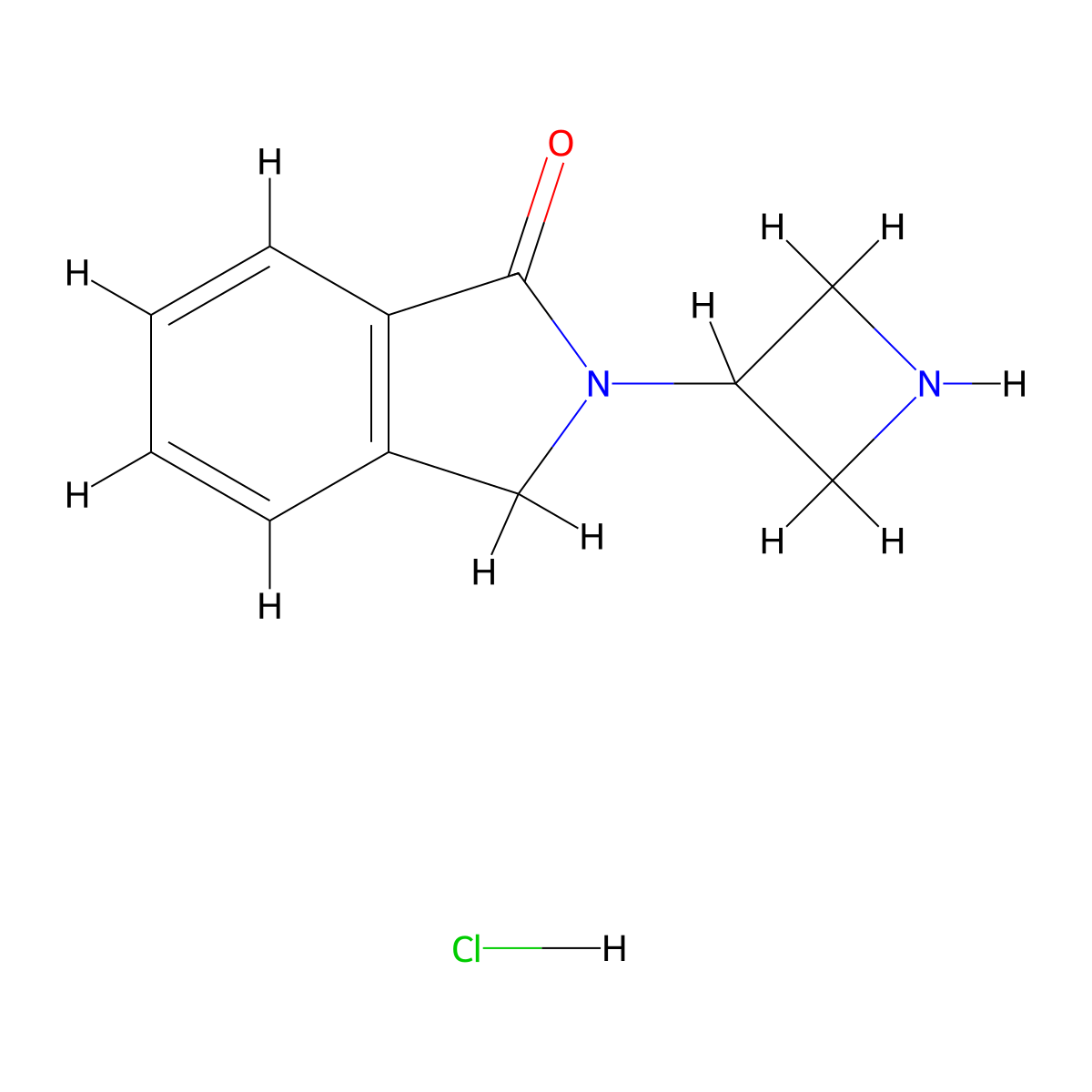 2-(azetidin-3-yl)-2,3-dihydro-1H-isoindol-1-onehydrochloride molecular structure, CAS 2803861-87-0