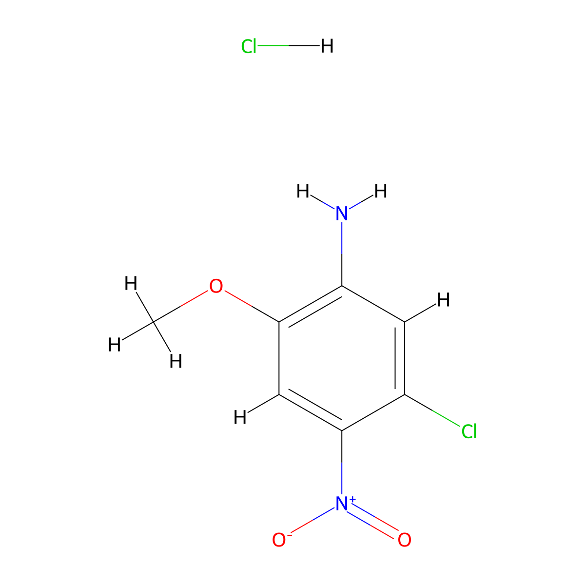 5-Chloro-2-methoxy-4-nitroanilinehydrochloride molecular structure, CAS 2803861-90-5