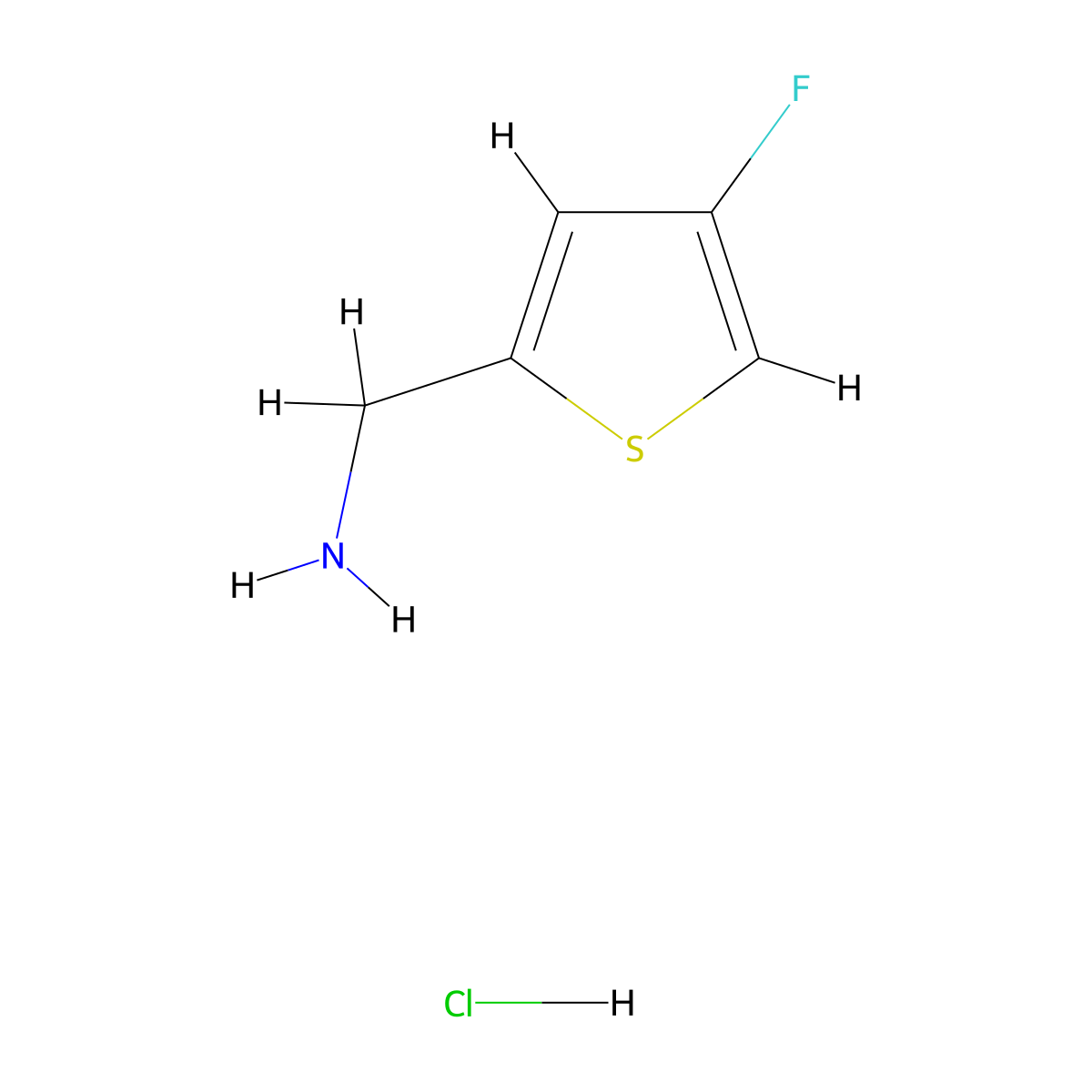 1-(4-Fluorothiophen-2-yl)methanaminehydrochloride molecular structure, CAS 2803861-91-6