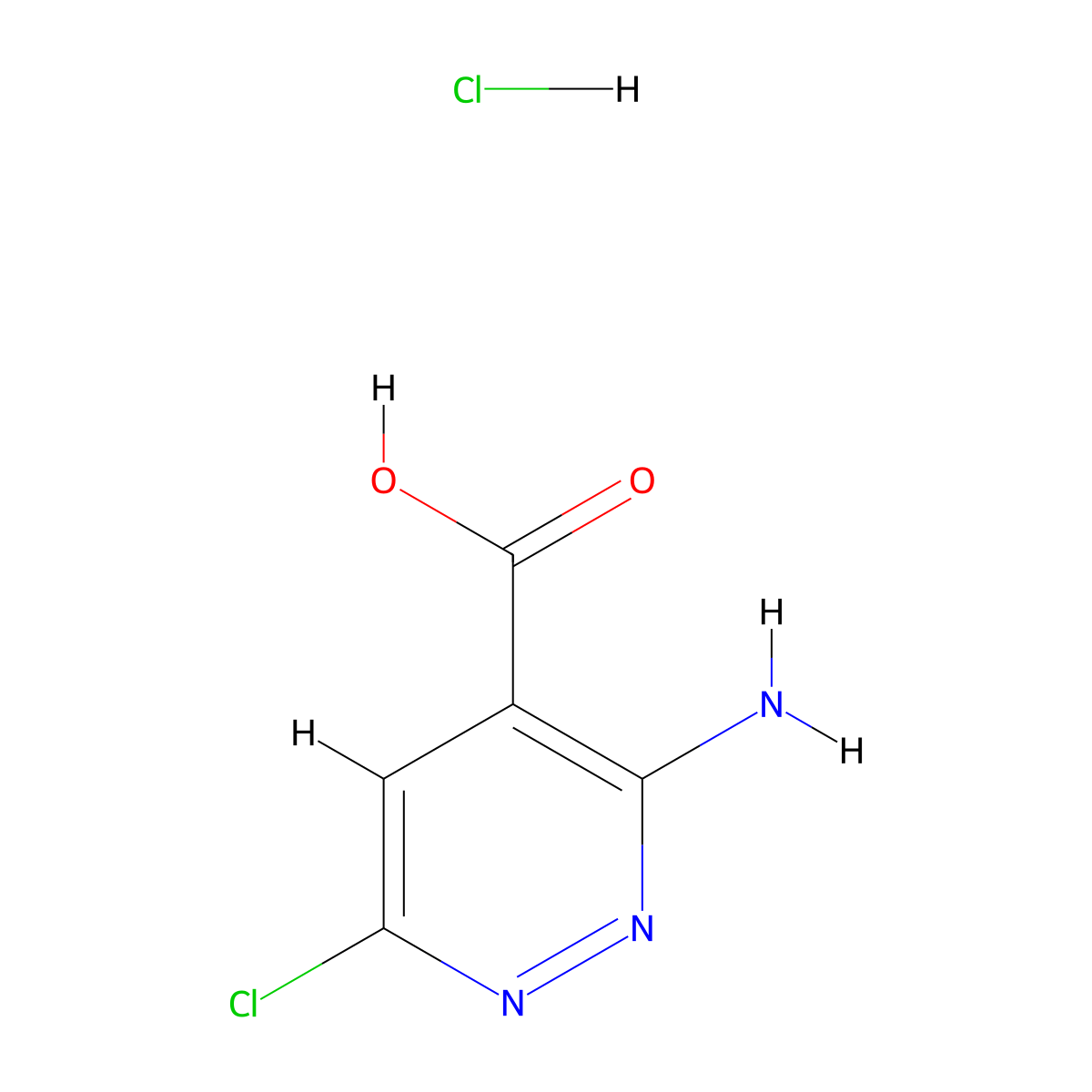 3-Amino-6-chloropyridazine-4-carboxylic acid hydrochloride molecular structure, CAS 2803862-05-5