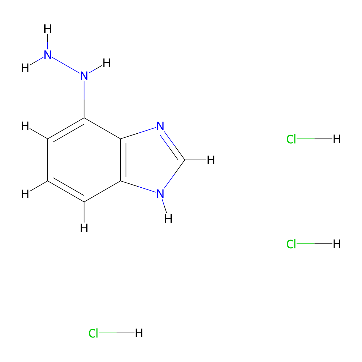7-hydrazinyl-1H-1,3-benzodiazoletrihydrochloride molecular structure, CAS 2803862-06-6