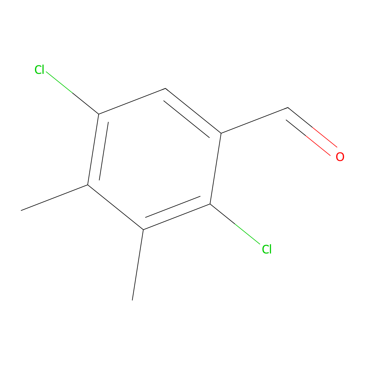 2,5-Dichloro-3,4-dimethylbenzaldehyde molecular structure, CAS 2803862-21-5