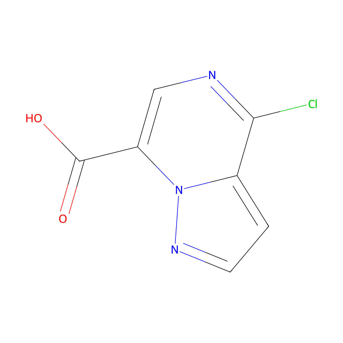 4-Chloropyrazolo(1,5-a)pyrazine-7-carboxylic acid molecular structure, CAS 2803862-22-6