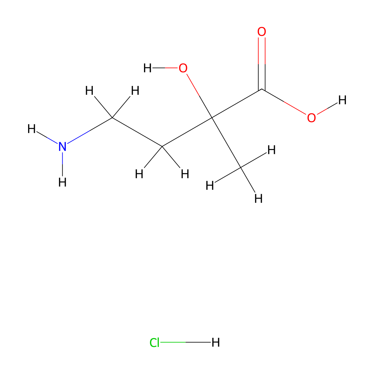 4-Amino-2-hydroxy-2-methylbutanoicacidhydrochloride molecular structure, CAS 2803862-25-9