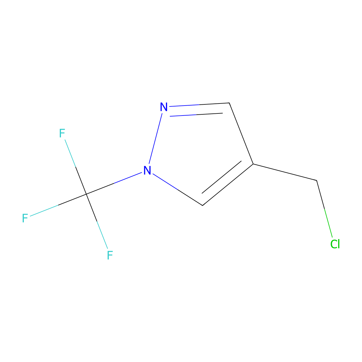 4-(Chloromethyl)-1-(trifluoromethyl)-1h-pyrazole molecular structure, CAS 2803862-30-6