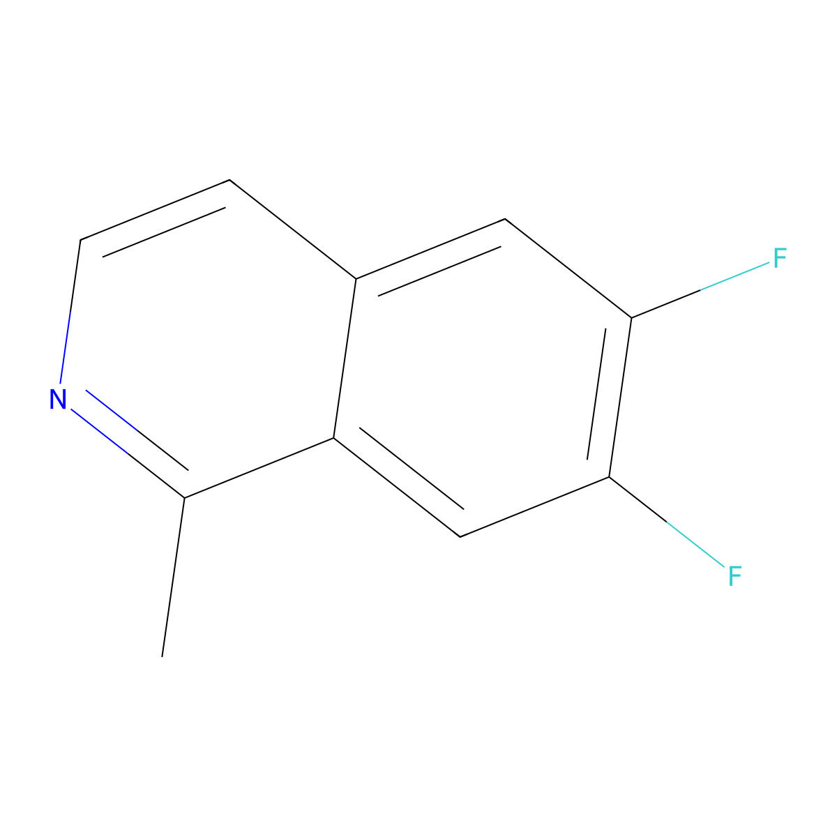 6,7-Difluoro-1-methylisoquinoline molecular structure, CAS 2803862-37-3