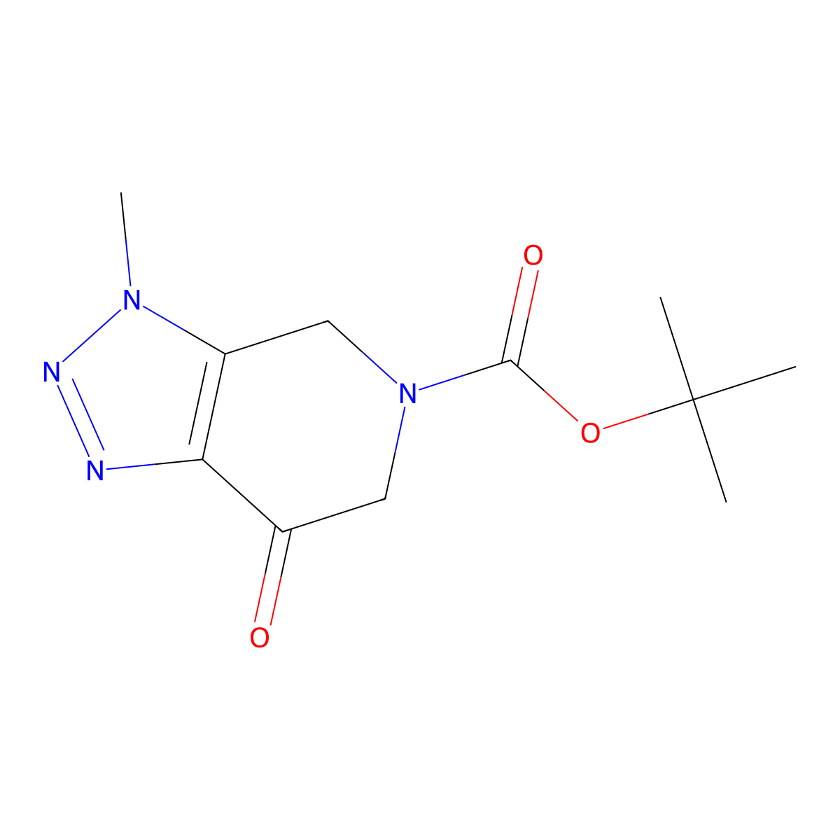 tert-butyl 3-methyl-7-oxo-3H,4H,5H,6H,7H-[1,2,3]triazolo[4,5-c]pyridine-5-carboxylate molecular structure, CAS 2803862-46-4