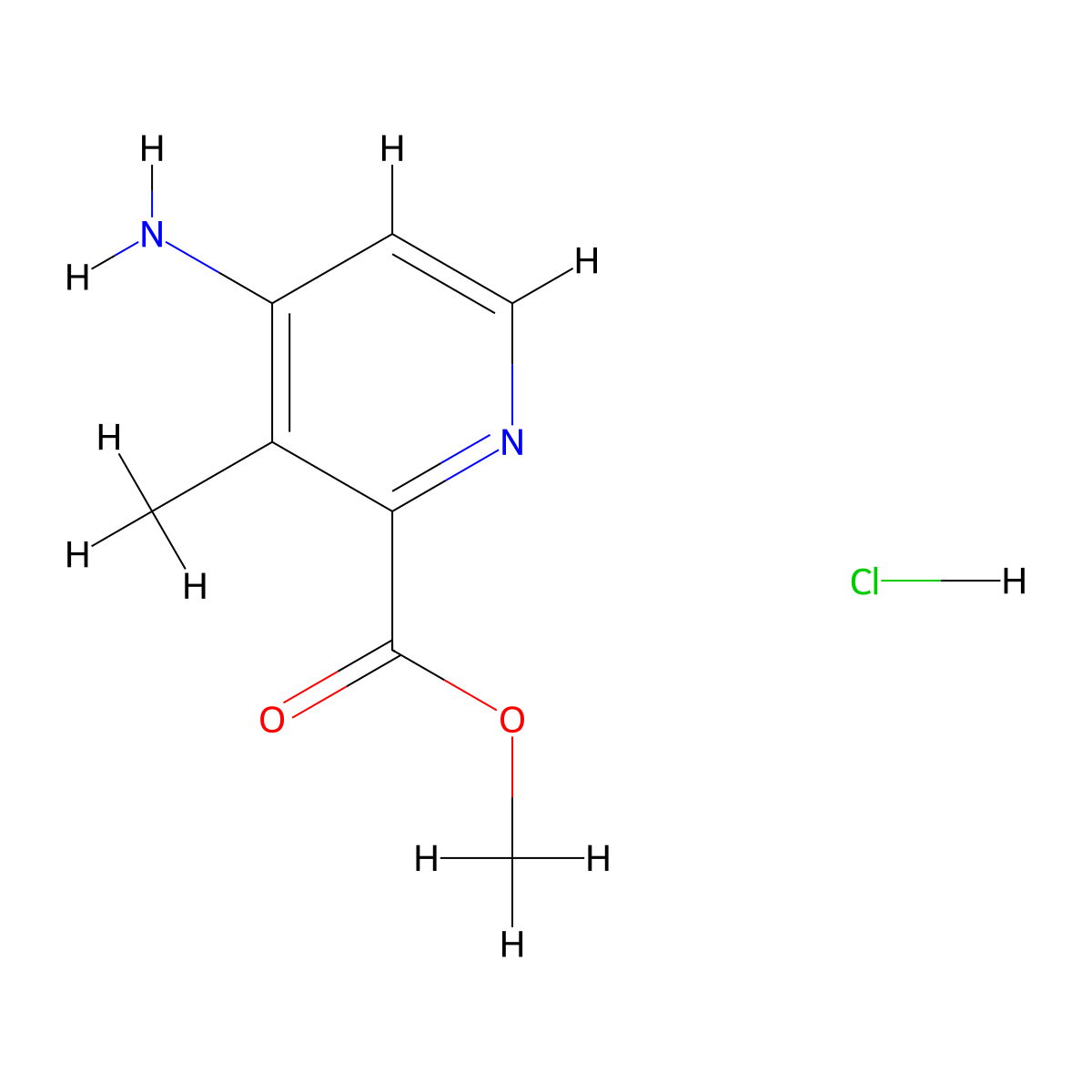 Methyl4-amino-3-methylpyridine-2-carboxylatehydrochloride molecular structure, CAS 2803862-50-0