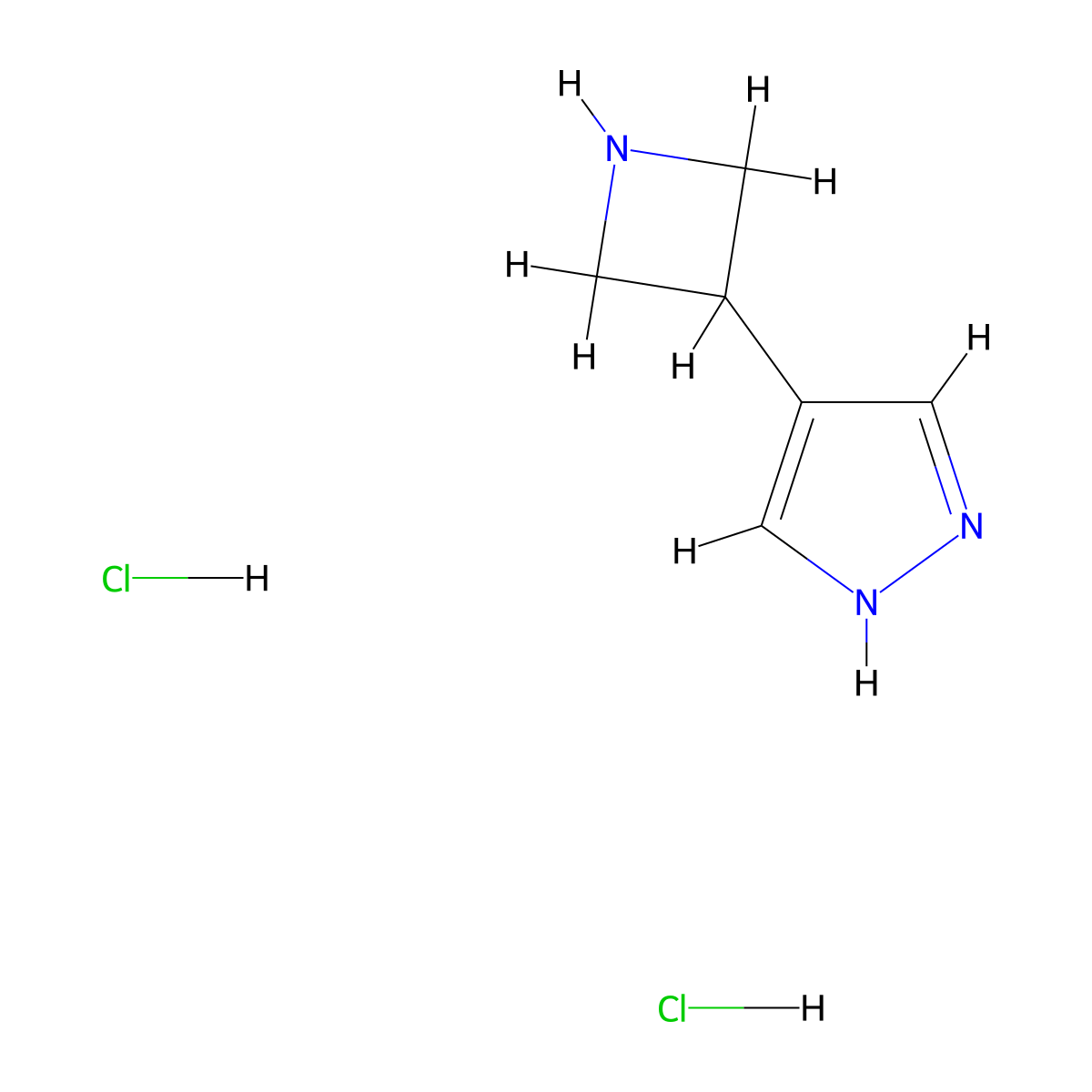 4-(azetidin-3-yl)-1H-pyrazole dihydrochloride molecular structure, CAS 2803862-64-6