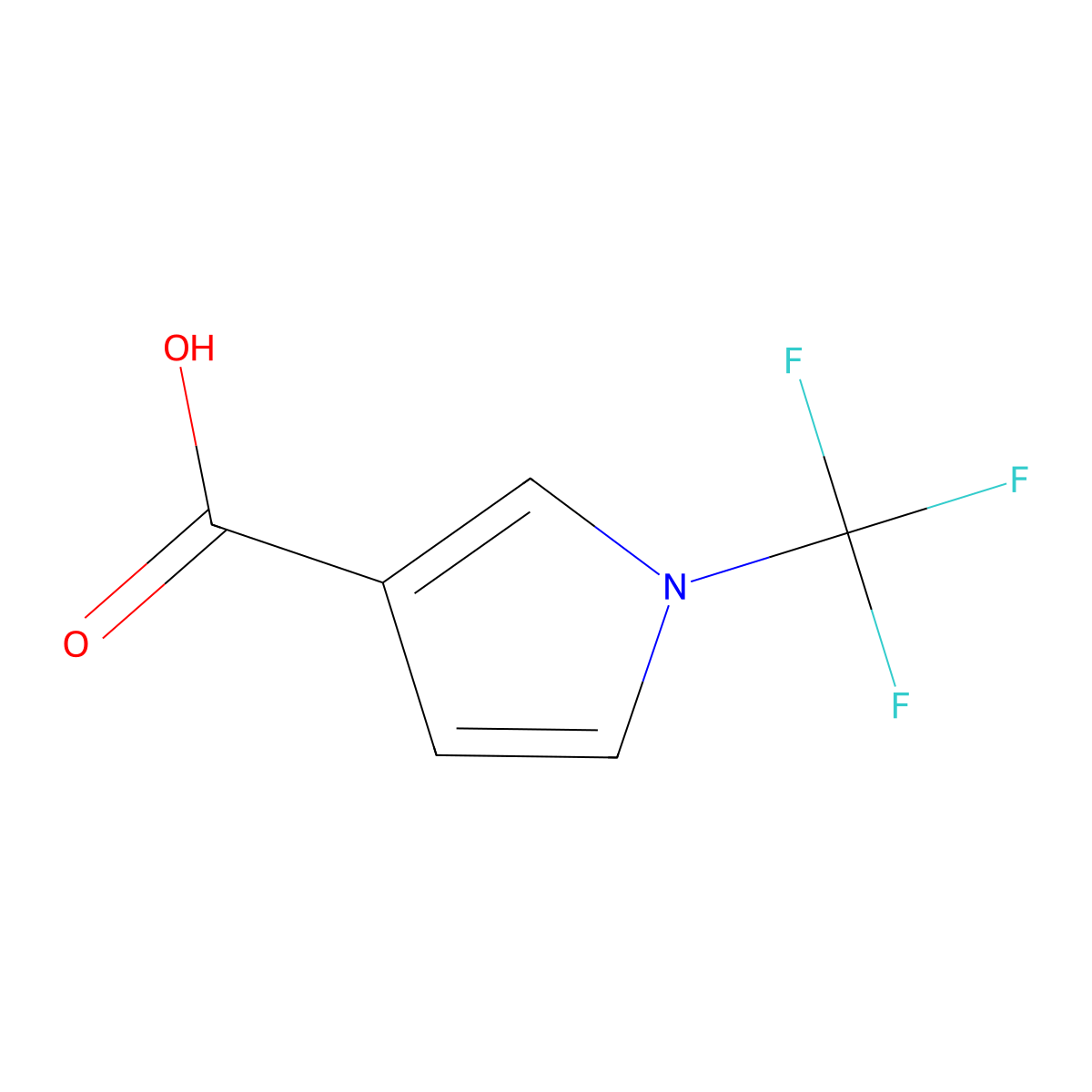 1-(trifluoromethyl)-1H-pyrrole-3-carboxylic acid molecular structure, CAS 2803862-70-4
