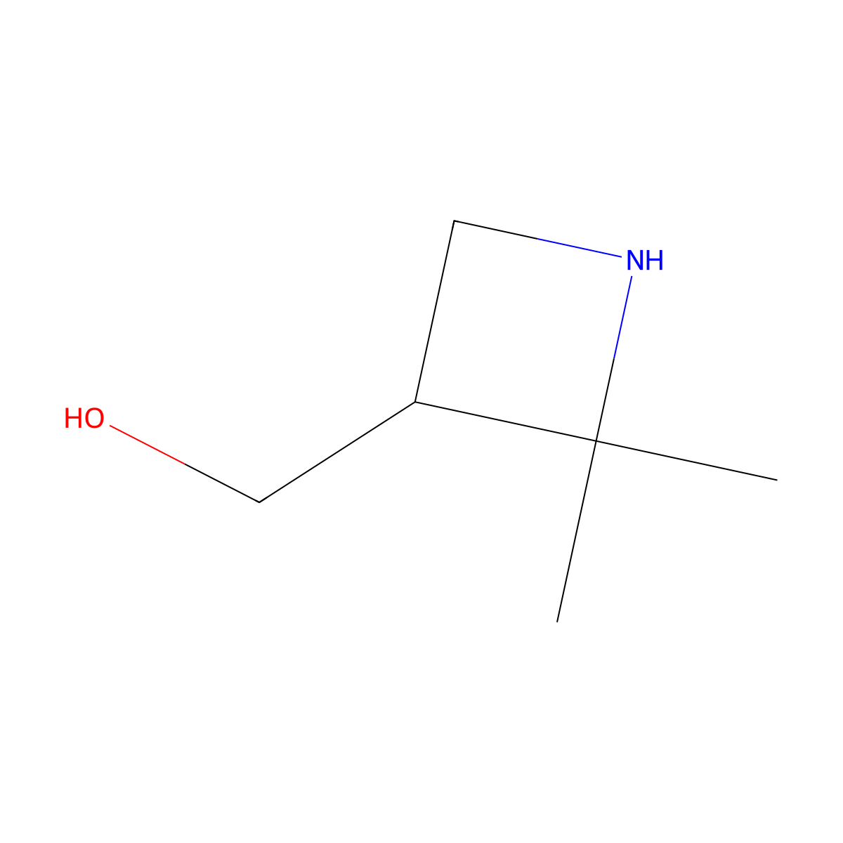 (2,2-Dimethylazetidin-3-yl)methanol molecular structure, CAS 2803862-73-7