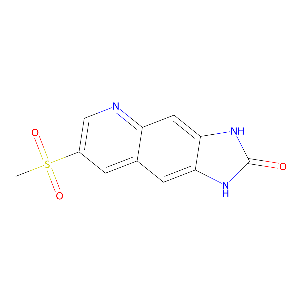 7-methanesulfonyl-1H,2H,3H-imidazo[4,5-g]quinolin-2-one molecular structure, CAS 2803862-80-6