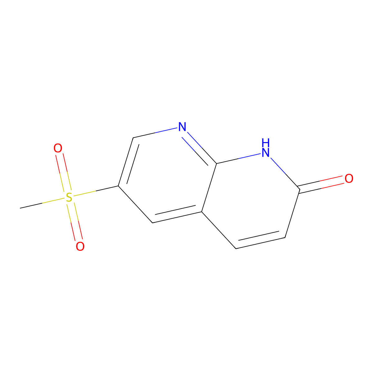 6-Methanesulfonyl-1,8-naphthyridin-2-ol molecular structure, CAS 2803862-81-7