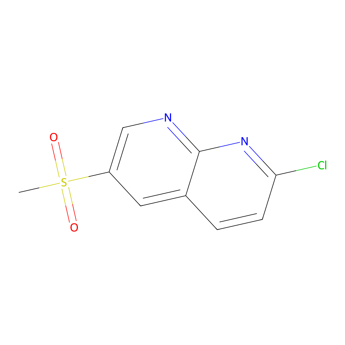 2-Chloro-6-methanesulfonyl-1,8-naphthyridine molecular structure, CAS 2803862-84-0