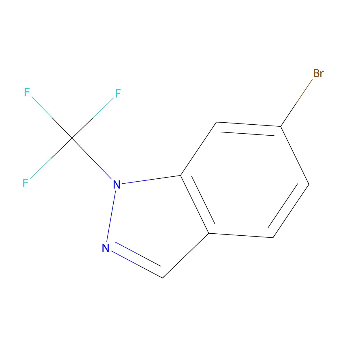 6-bromo-1-(trifluoromethyl)-1H-indazole molecular structure, CAS 2803862-89-5