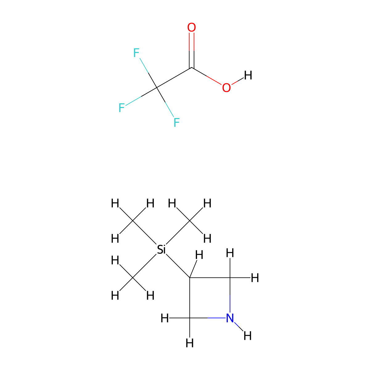 3-(Trimethylsilyl)azetidine,trifluoroaceticacid molecular structure, CAS 2803862-96-4