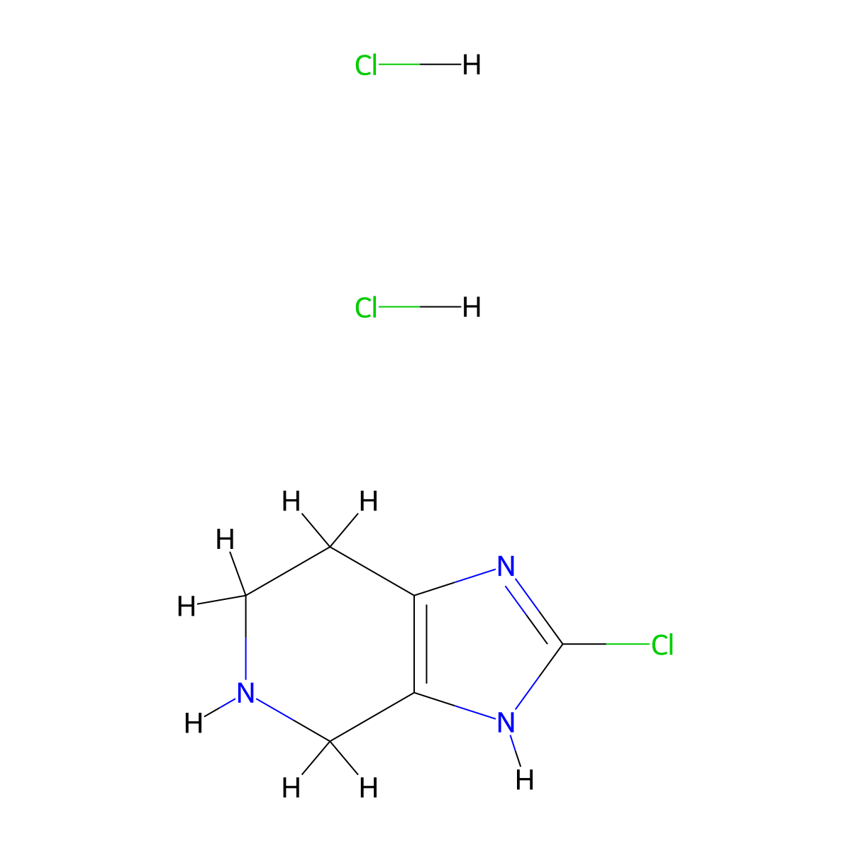 2-chloro-3H,4H,5H,6H,7H-imidazo[4,5-c]pyridine dihydrochloride molecular structure, CAS 2803862-99-7